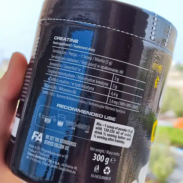 کراتین مونوهیدرات شرکت فا | FA Nutrition Creatine Monohydrate - ۳۰۰g-سم۷شاپ-sam۷shop