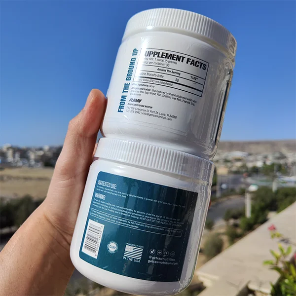 کراتین مونوهیدرات راو ناتریشن | RAW NUTRITION CREATINE MONOHYDRATE-سم سون شاپ- sam7shop.ir
