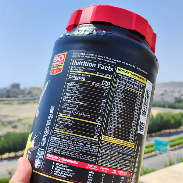 پروتئین وی ایزوله ایزوفلکس آلمکس | ALLMAX ISOFLEX Whey Protein Isolate-سم7شاپ-sam7shop.ir