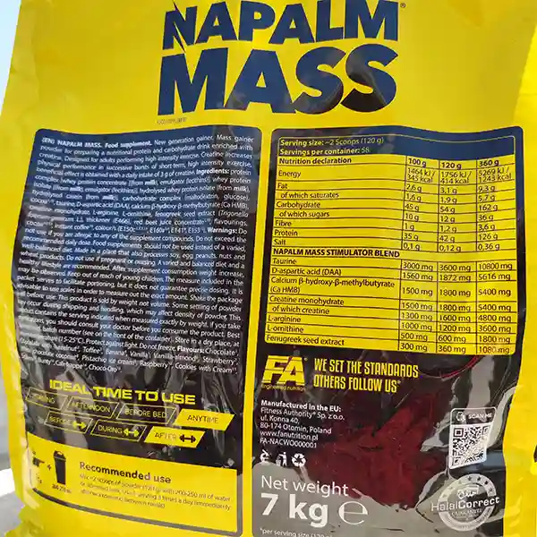 اکستریم ناپالم مس گینر فا  | FA Xtreme Napalm Mass 7Kg-سم7شاپ-sam7shop.ir