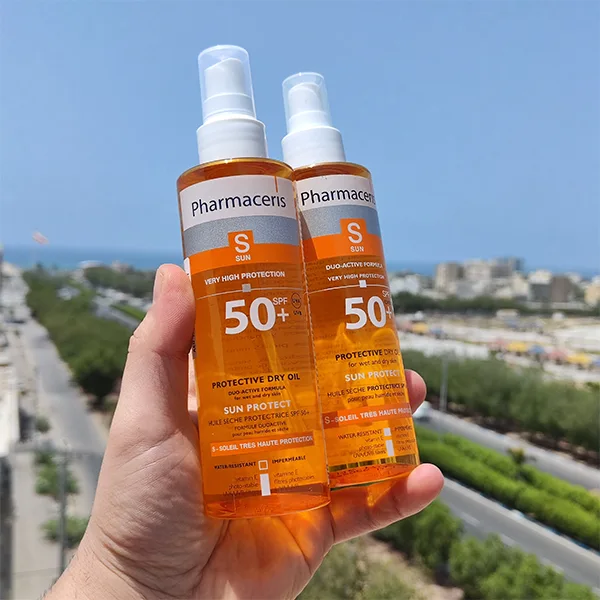 روغن خشک محافظت کننده فارماسریز مدل سان پروتکت حجم 200 میل | PHARMACERIS S-Sun Protective Dry Oil SPF 50-سم7شاپ-sam7shop.ir