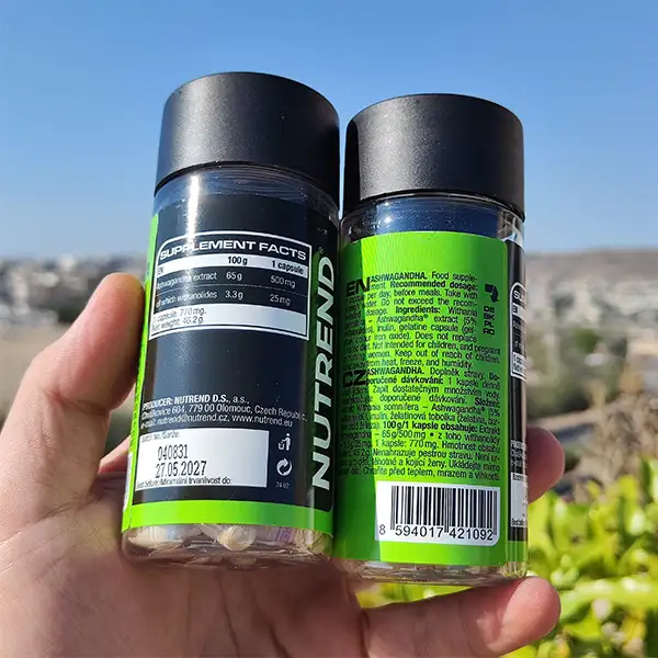 آشواگاندا ناترند 60 عددی | Nutrend Ashwagandha 60 capsules-سم7شاپ-sam7shop.ir