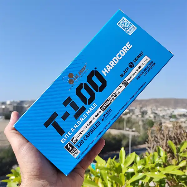 تست بوستر T-100 هاردکور الیمپ | Olimp T-100 Hardcore Mega Caps 120 Capsules-سم7شاپ-sam7shop.ir