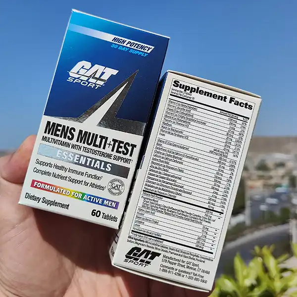 مولتی ویتامین با تقویت تستسترون گت اسپرت | GAT Mens Multi Test Multivitamin with Testosterone Support 60 Tablets-سم7شاپ-sam7shop.ir