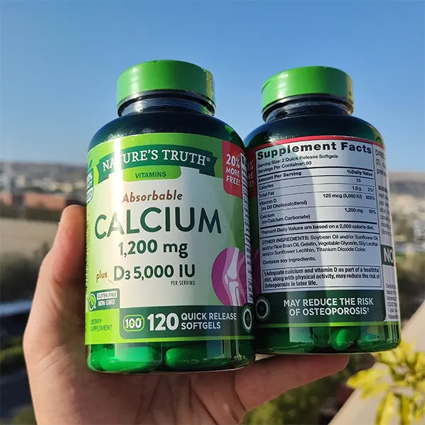  کلسیم و دی ۳ نیچرز تروث 120 عددی | Nature’s Truth Calcium 1200mg + D3 5000 IU-سم7شاپ-sam7shop.ir