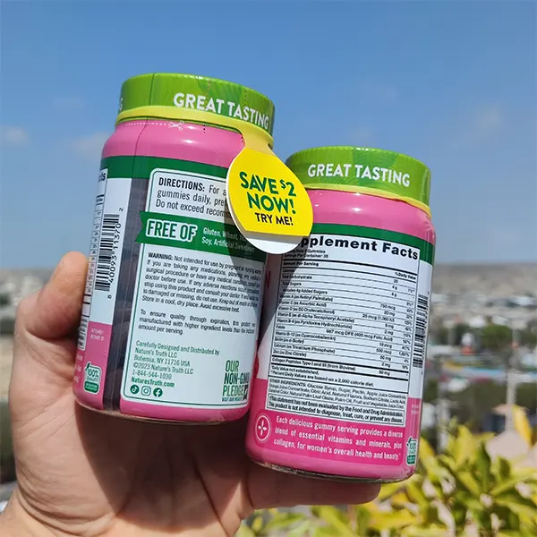 پاستیل مولتی ویتامین و کلاژن نیچرز تروث مخصوص بانوان