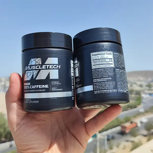 قرص کافئین ماسل‌تک پلاتینیوم 100%